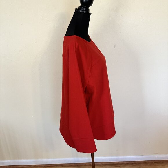 Womens Red Long Sleeve Top Shirt Blouse Large Banana Republic Boxy Career - Picture 8 of 8